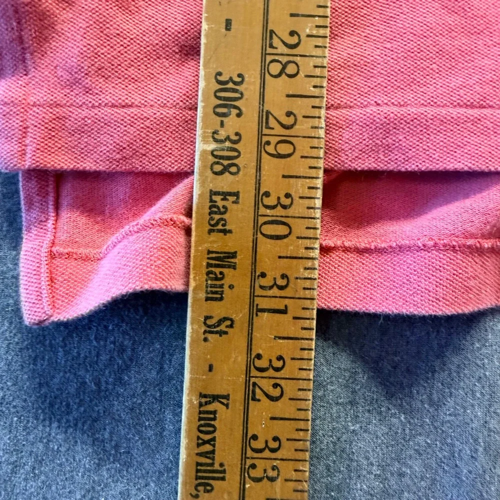 Polo Ralph Lauren Mens Large Coral Pink Short Sleeve Pique Cotton Polo Shirt